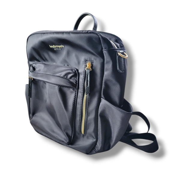 Haute Hippie | NWOT Chic Black Trendy Spacious Nylon Backpack - Picture 15 of 15